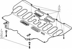 Защита стальная 2 мм Д, КПП Changan UNI-V; Lamore  с 2023г MOTODOR.77208