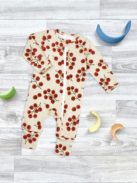 Комбинезон Mjölk Sleep and Play Cherry Tomatoes, на манжетах