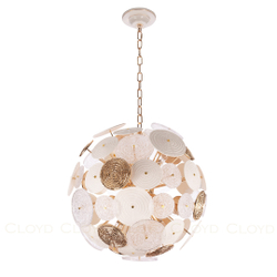 Люстра Cloyd SOLAR C12 / Ø50 см - бел.керамика - золото (арт.10660)