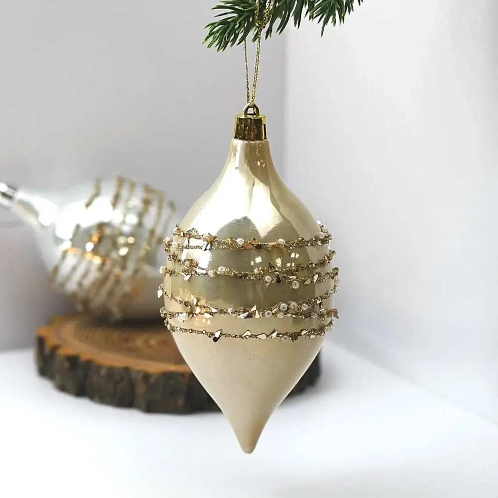 Набор украшений SHINE «Star Thread» 13,8х6,5 см (2 шт.), light champagne/silver