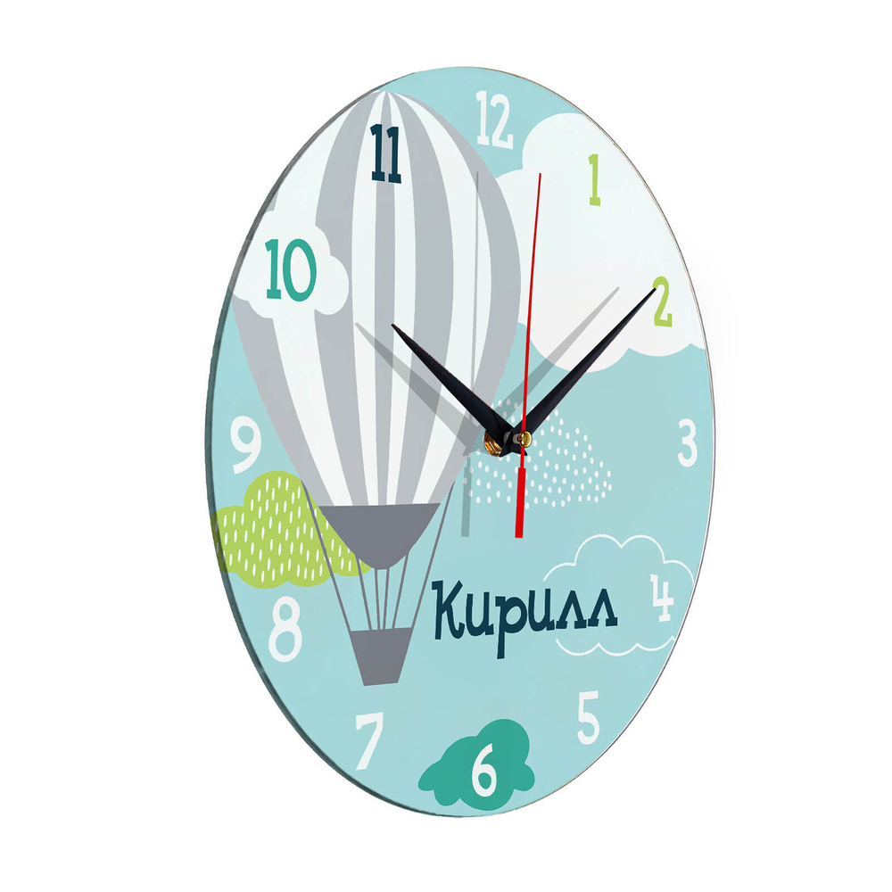 Часы именные с надписью "Кирилл" Декор для дома, подарок