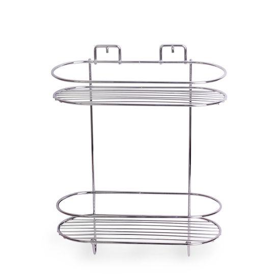 Полка 3-ярусная хромированная (овальная) с креплением липучка "SMART STICKER" Besser 0185