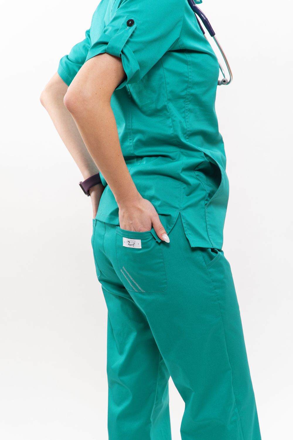 Медицинский топ Доктор Чехов, арт.5131 Teal Blue