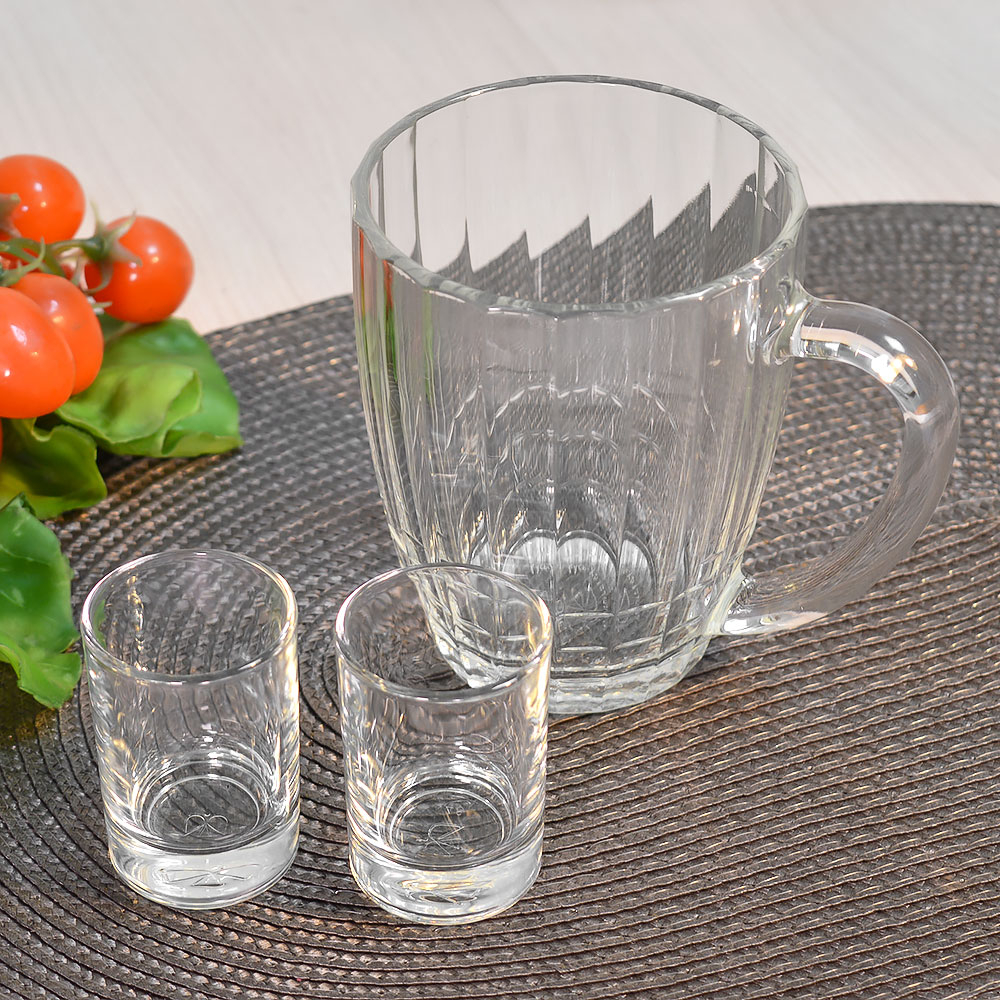 Набор 3 предмета (кружка для пива 500мл, 2 стопки) Без декора