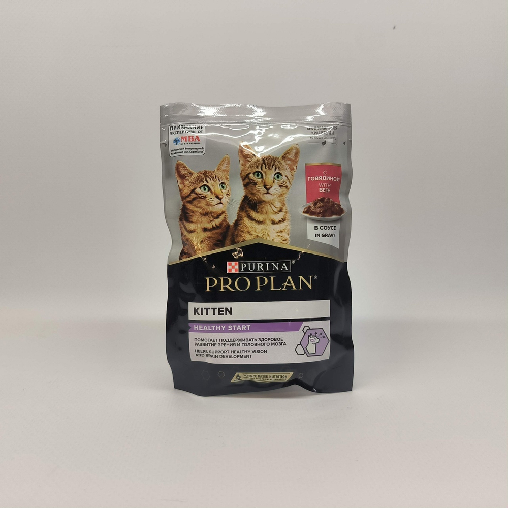 Говядина в соусе для котят, 85гр ProPlan Nutri Savour