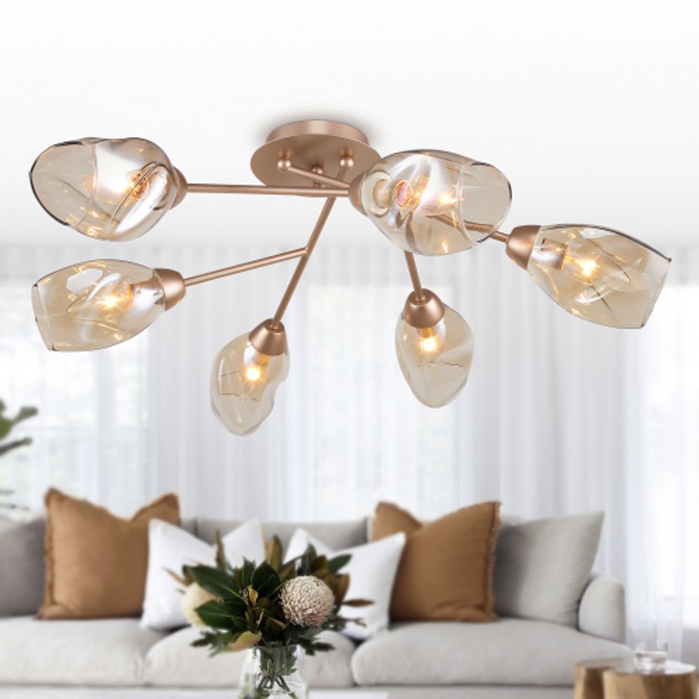 Люстра Rivoli Carrie 3124-306 6 х Е14 40 Вт модерн | Rivoli