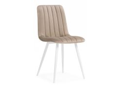 Стул на металлокаркасе Дани бежевый / белый