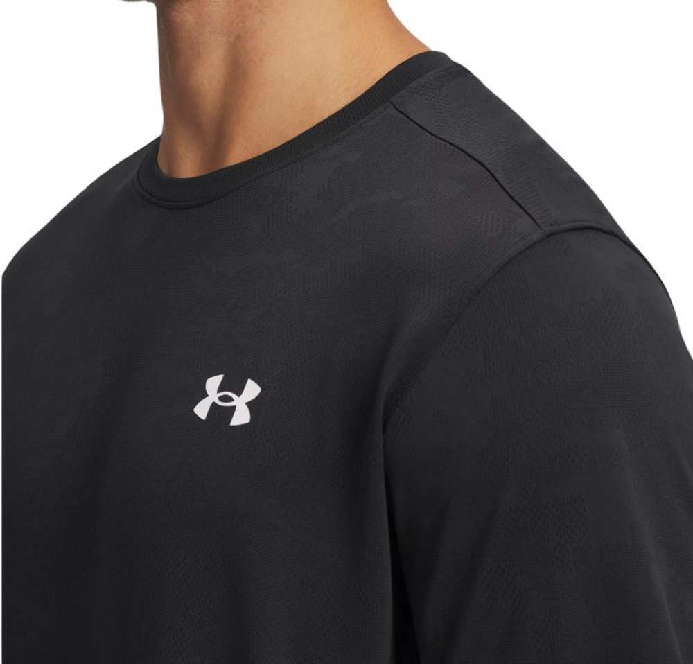 Мужская теннисная футболка Under Armour Tech Vent Jacquard Short Sleeve - black/white