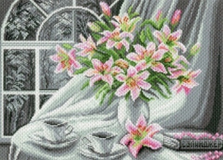 "Белоснежное утро"-1787 канва с рисунком