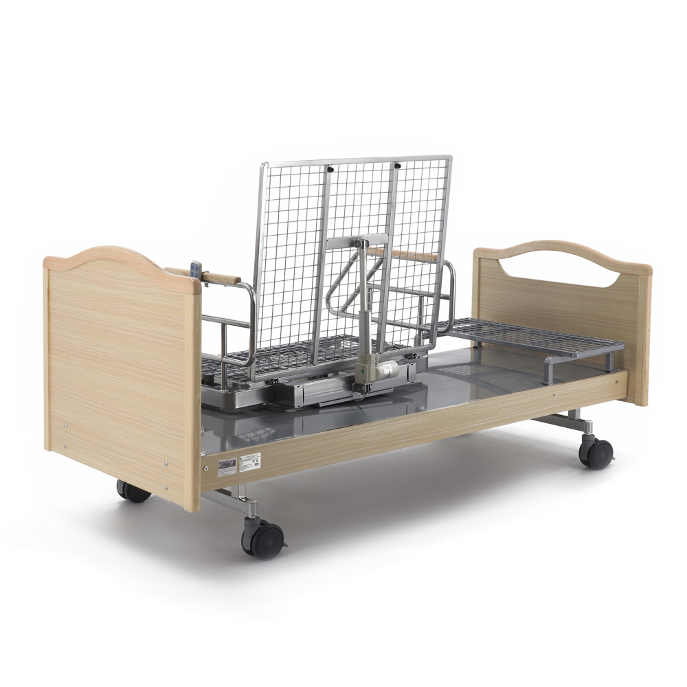 Кровать электрическая MED-MOS DB-2B с поворотным креслом в правую сторону (светлое дерево)
