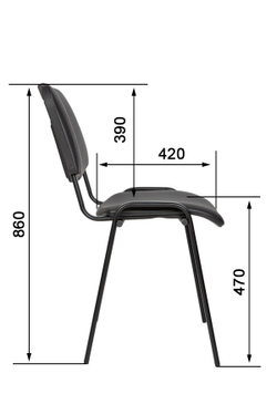 Стул для посетителей/компьютерный Изо черный