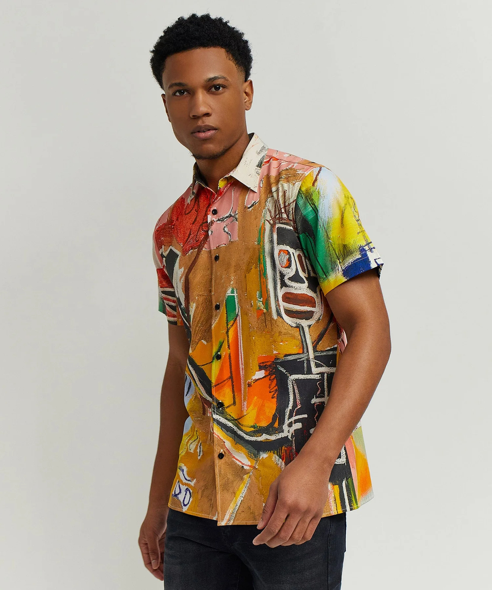 Мужская рубашка REASON Basquiat Allover Print