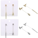 Серьги «ЭЛЛОДИ», винтаж, цвет золото и серебро, 6,4*2см