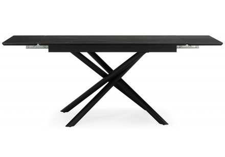 Керамический стол Woodville Мэриан 140(200)х80 shakespeare black, черный