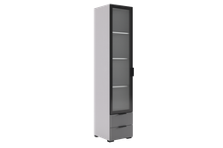 Шкаф однодверный "Зефир" 107.03, (Белое дерево/пудра розовая (эмаль)), 400*422*1900