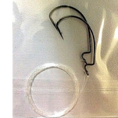 Поводок Зимородок для ловли Хищника 2шт 80см 0.33мм 7.6кг Кр.офсет № 1/0  124.1 (Flurocarbon Seguar)