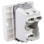 Переключатель одноклавишный модульный, "Avanti", "Белое облако", 2модуля