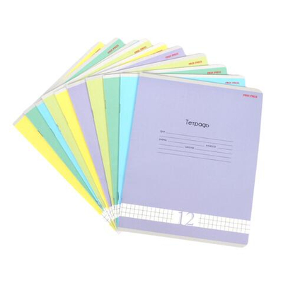 Комплект тетрадей А5 12л. клетка 10шт микс (Проф-Пресс)