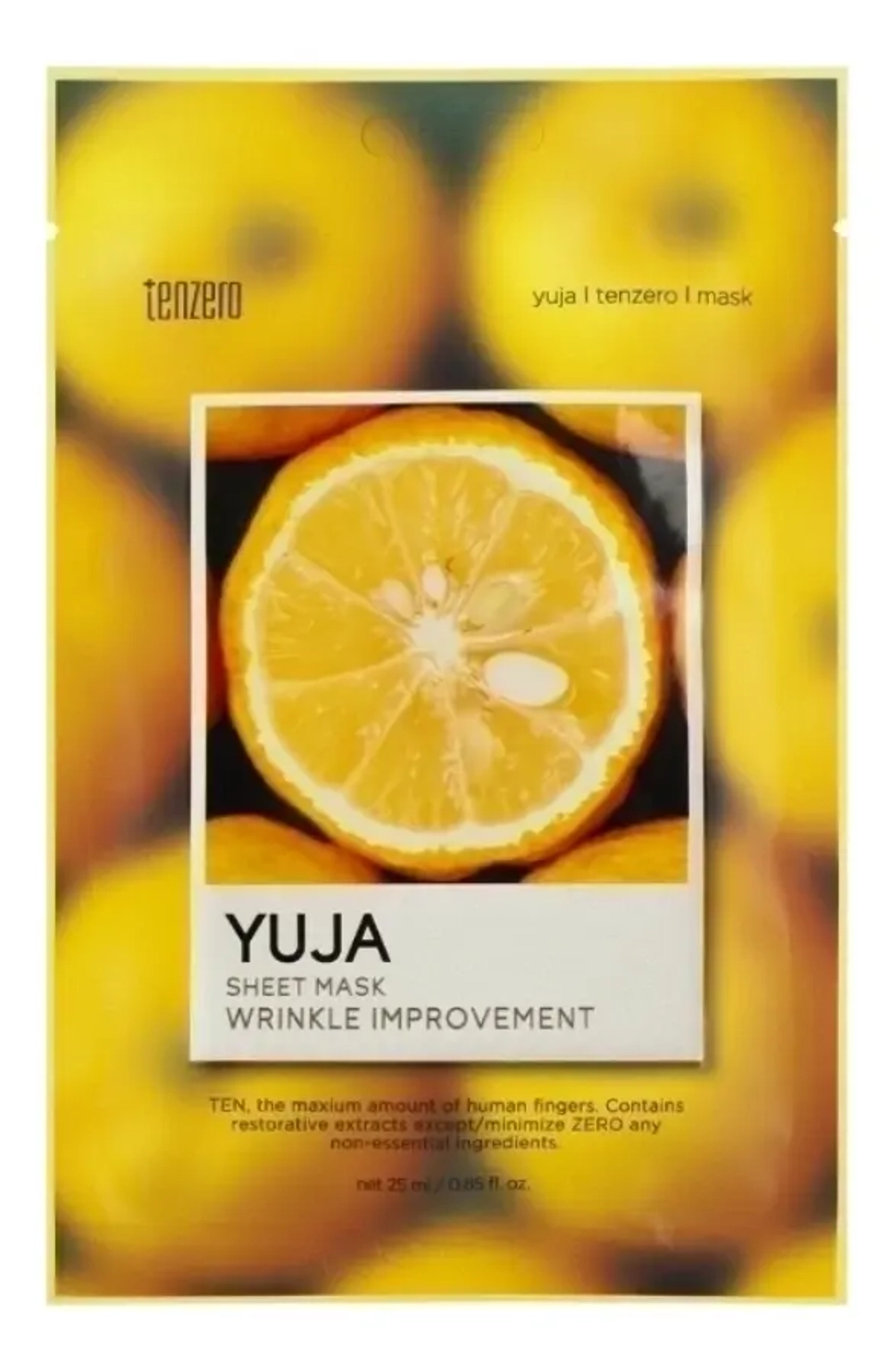 Тканевая маска Tenzero Yuja Sheet Mask 25 мл