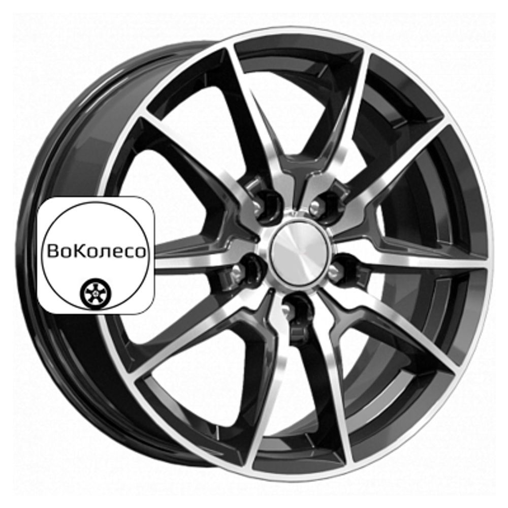 6,5x16/5x112 ET46 D57,1 Адамар-оригинал (КС886) Алмаз черный K&K