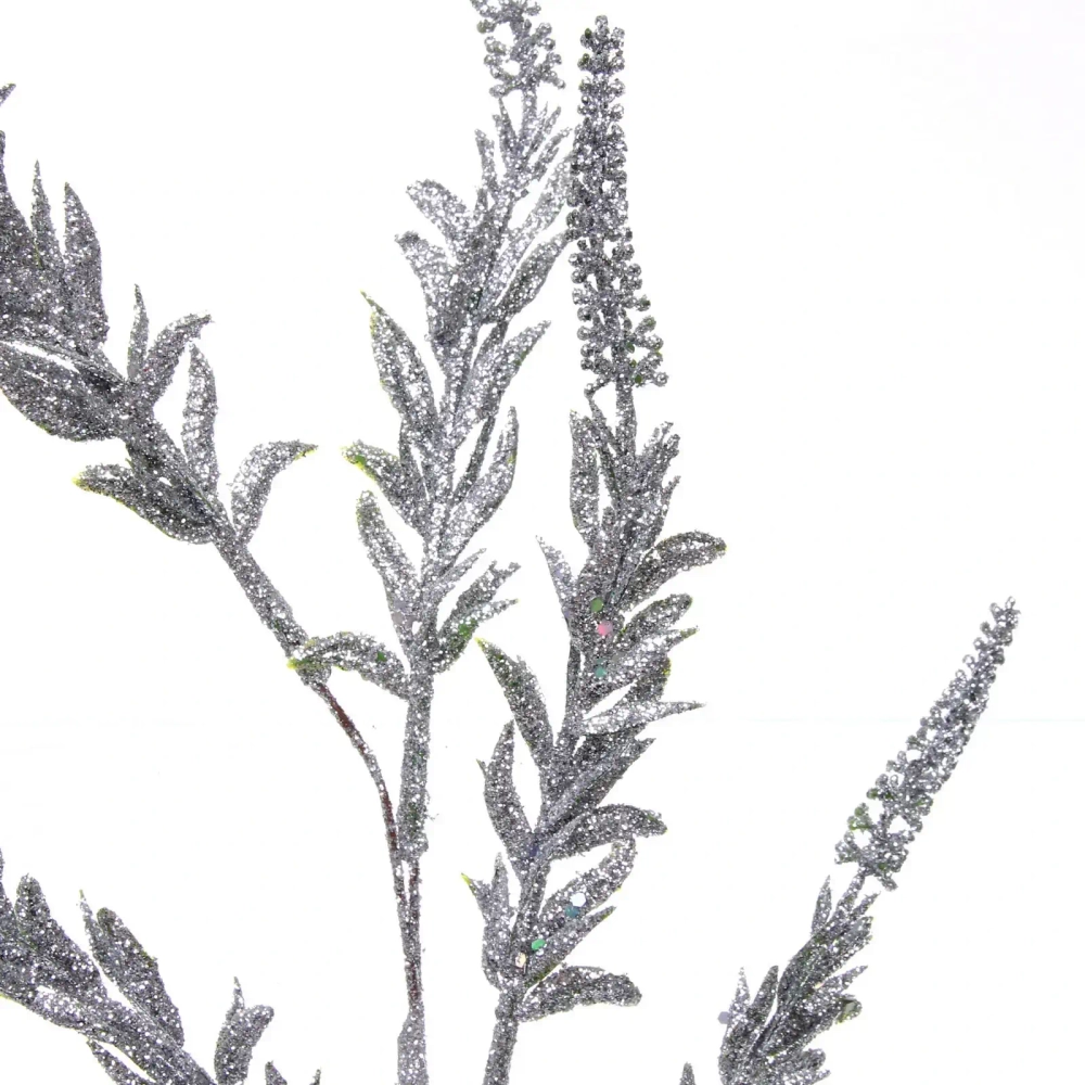 Ветка декоративная «Зимняя свежесть» 70 см, Серебро