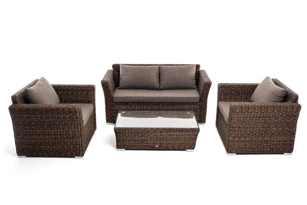 "Капучино Сингл" лаунж-зона из искусственного ротанга (гиацинт), цвет коричневый