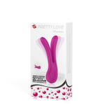 Перезаряжаемый вибратор для двойного проникновения Pretty Love Ulysses (12 режимов) (Цвет: фуксия)