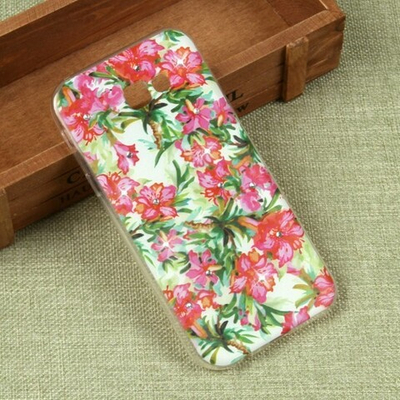 Силиконовый чехол с цветами для Samsung Galaxy A7 (2017), 009615
