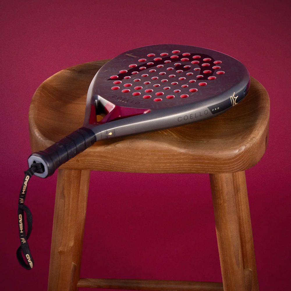 Ракетка для падела HEAD Coello Pro 2026, 225036, для профессионалов, карбон, коричнево-бордовый