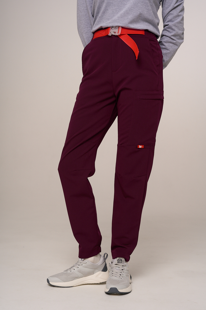Джоггеры медицинские унисекс Кайтеки, бордо ОЛД