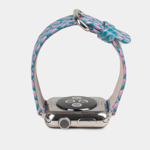 Ремешок для Apple Watch 40/41/42 mm из кожи лосося, цвета розовый градиент