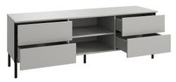 Тумба под телевизор с 4 ящиками Сиэтл, серый