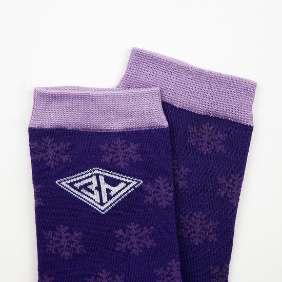 Носки ЗАПОРОЖЕЦ Снежинки Фиолетовый женские