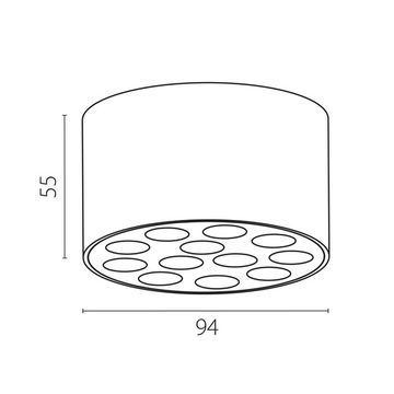 Накладной точечный светильник 9W 4000K 080947 черный Guarda Lightstar
