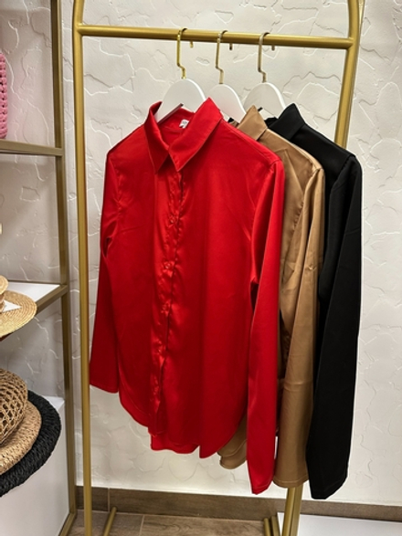Рубашка шелк КРАСНЫЙ