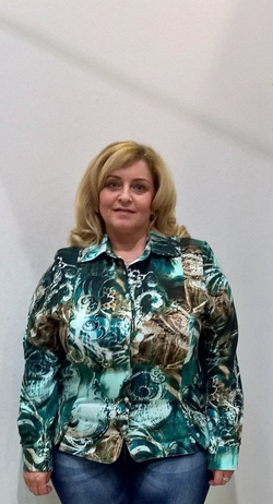 Хлопковый немецкий блузон с рисунком