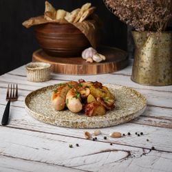 Тарелка с бортом d 27 см h1,8 см Brown Spider Silk P.L. Proff Cuisine [4]