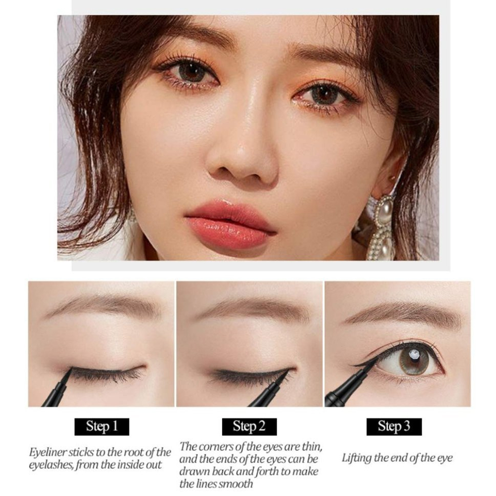 Подводка для глаз RPK Waterproof Liquid Eyeliner водостойкая, цвет черный 3 г