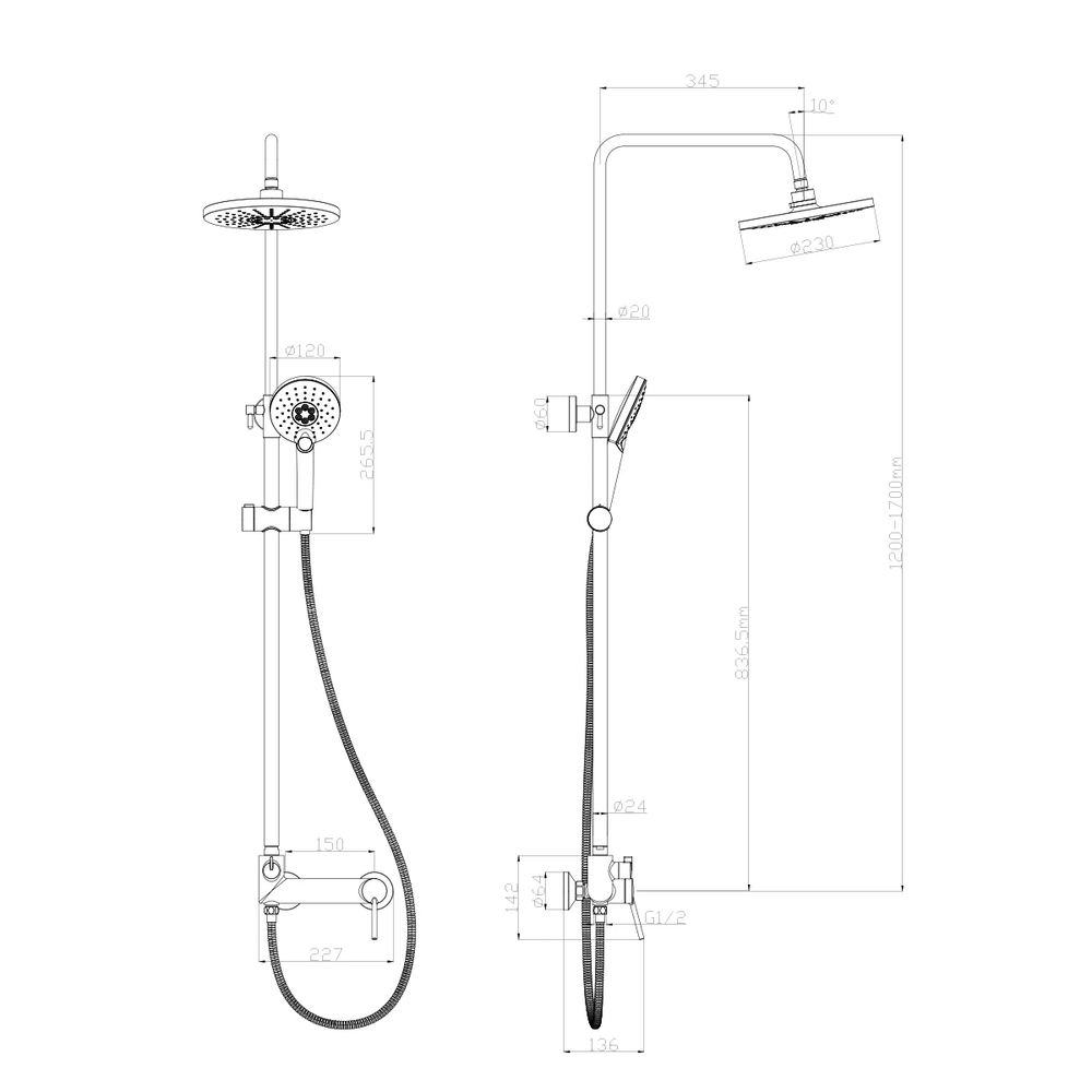 Смеситель Lemark Minima (LM3860C) для душа