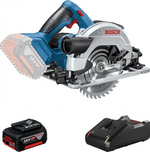 Пила циркулярная аккумуляторная BOSCH GKS 18 V-57 0615990M42 1х4,0 Ач, картон