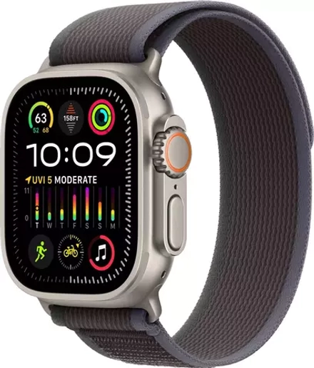 Умные часы Apple Watch Ultra 2 49 мм Titanium Case GPS + Cellular, Blue Black Trail Loop S/M