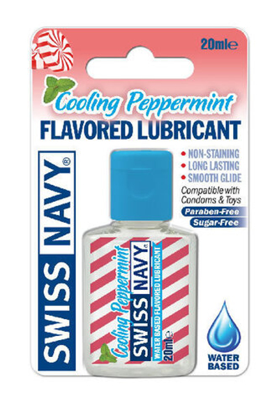 Ароматизированный любрикант COOLING PEPPERMINT от компании SWISS NAVY , 20 мл