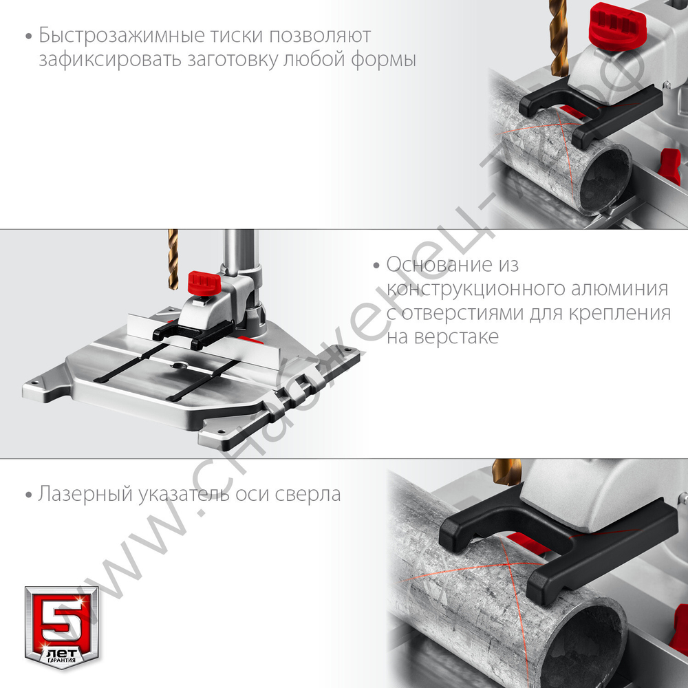ЗУБР 800 Вт, 13 мм БЗП, вертикально - сверлильный станок, Профессионал (ВСС-П800)