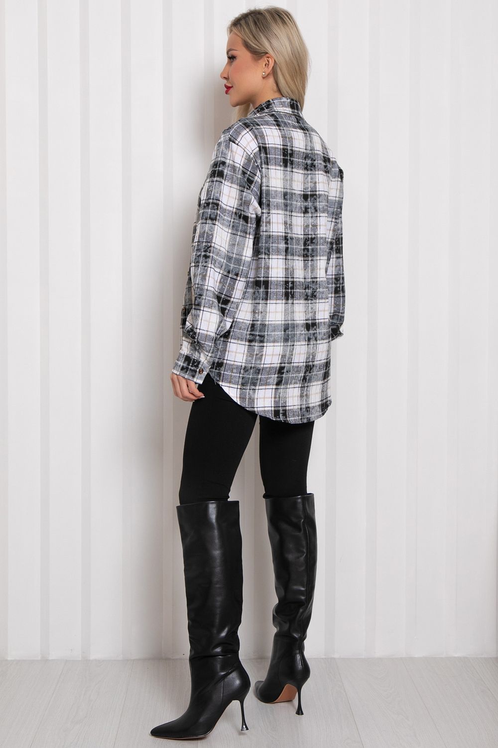 Рубашка-оверсайз (клетка) Б11-128/2 Nikol