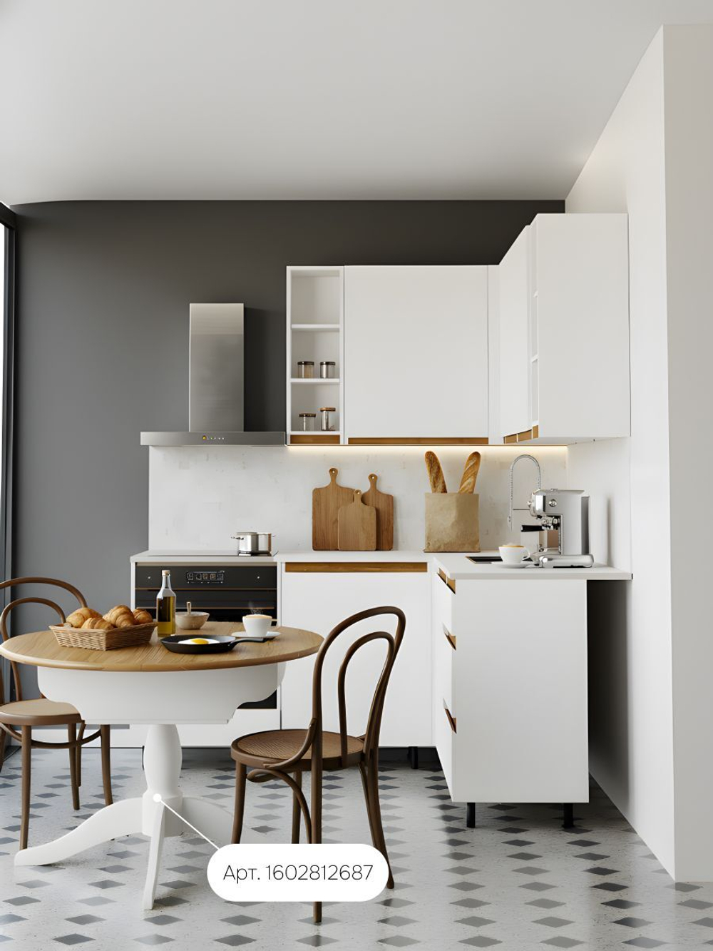 Модуль навесной Валенсия, 25х30х75, с дубом, персидский жемчуг, Dipriz