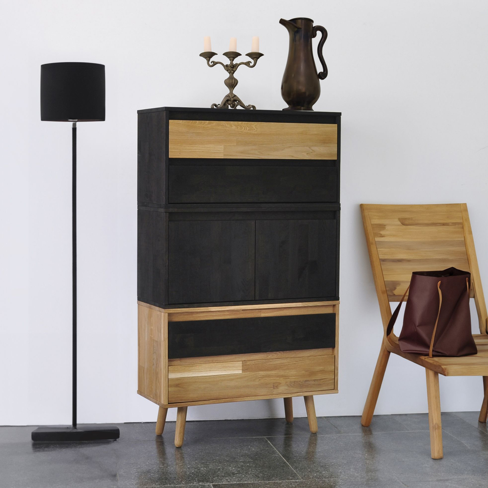 Комод, 70х28х35, Эдгар, для одежды, с ящиками, натуральный дуб, в прихожую, детскую, ванную комнату, Dipriz