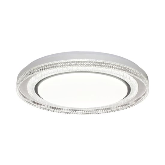 7642/EL MARON SN 178 Светильник пластик/серебрист. LED 70Вт 3000-6000K D490 IP43 пульт ДУ SUZY SILVER