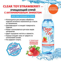 Очищающий спрей для игрушек с ароматом клубники Биоритм Clear Toy Strawberry 100мл