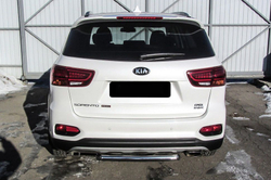 Защита заднего бампера (нержавейка) Kia Sorento Prime (2017-2020) d57