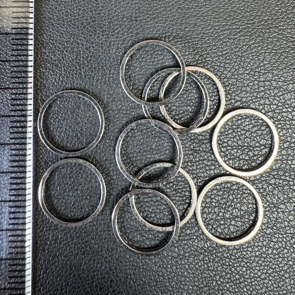 Колечки цельные gun metal 12мм